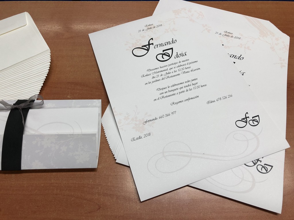 impresion boda invitaciones